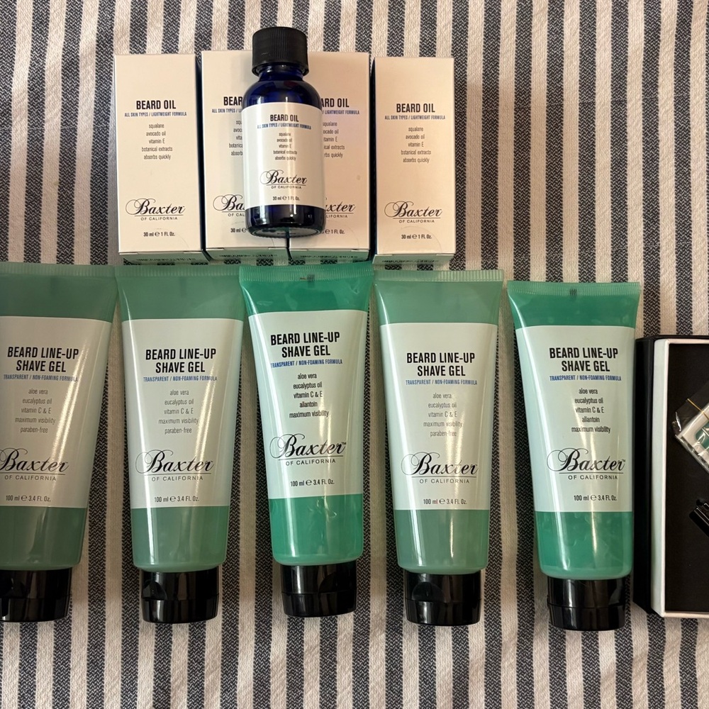 Baxter of California mens shave grooming beard oil razor balm gel $312 value lot